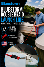 Load image into Gallery viewer, Double Braid Launch Lines with Stainless Steel Clip
